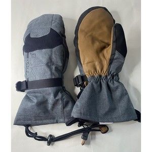 Dakine Leather Scout Mitts Gloves Mens Medium Carbon Winter Snowboarding NWOT